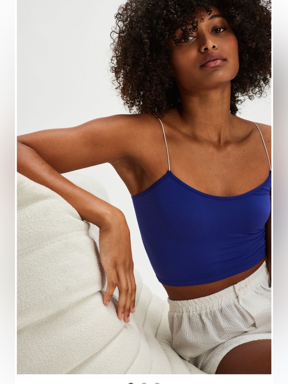 Free people intimately Blue skinny-Strap seamless brami Top size XS/S